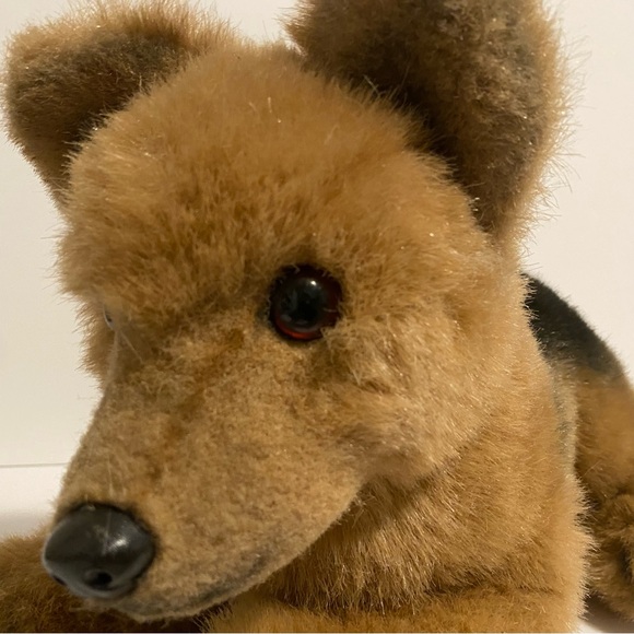VTG 1985 GUND German Shepherd Puppy Dog Suede Paws 15” Plush Toy Stuffed Animal - Picture 2 of 8